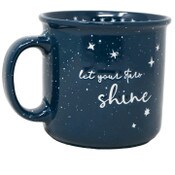 Wholesale - Navy Speckled "Let Your Stars Shine" Camper Mug C/P 36, UPC: 195010050722